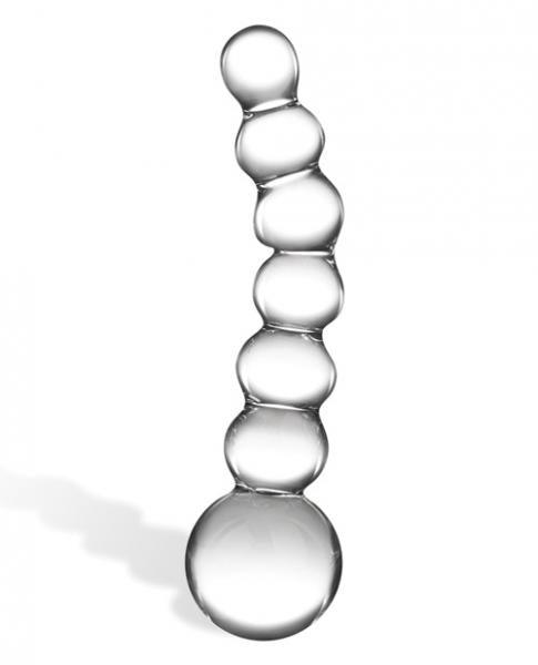 Gläs 5" Curved Glass Beaded Dildo - Electric Eel - Vibe Delux LLC - vibedelux.com