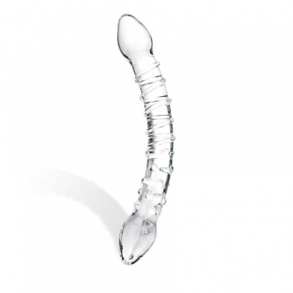 Gläs Double Trouble Glass Dildo x Clear - Electric Eel - Vibe Delux LLC - vibedelux.com