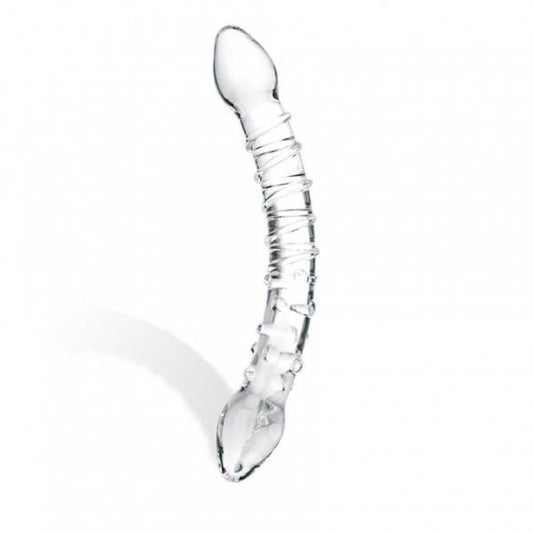 Gläs Double Trouble Glass Dildo x Clear - Electric Eel - Vibe Delux LLC - vibedelux.com
