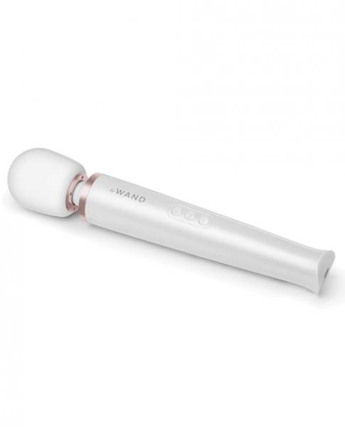 Rechargeable Vibrating Massager x White - Le Wand - Vibe Delux LLC - vibedelux.com