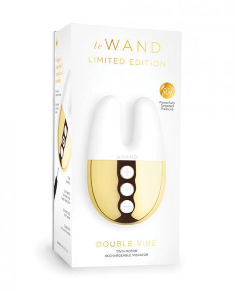 Double Vibe x White/Gold - Le Wand - Vibe Delux LLC - vibedelux.com
