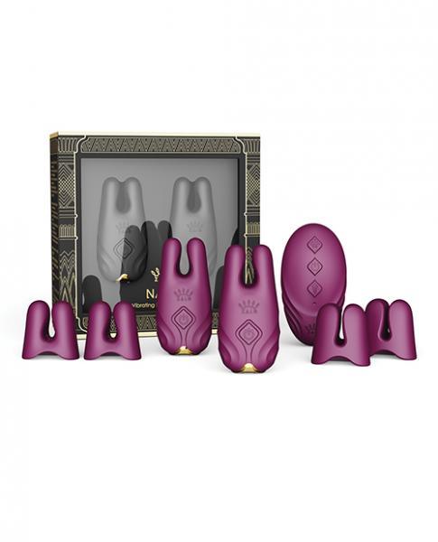 Nave Vibrating Nipple Clamps x Velvet Purple - ZALO - Vibe Delux LLC - vibedelux.com