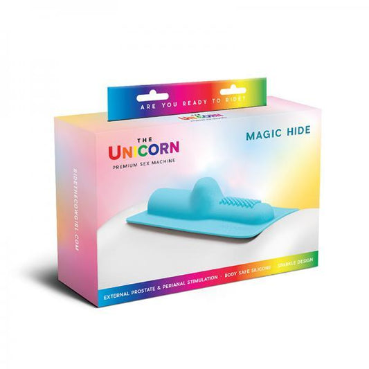 The Unicorn Magic Hide - Non-Penetrative Silicone Attachment x Teal - The Cowgirl Premium Sex Machine - Vibe Delux LLC - vibedelux.com