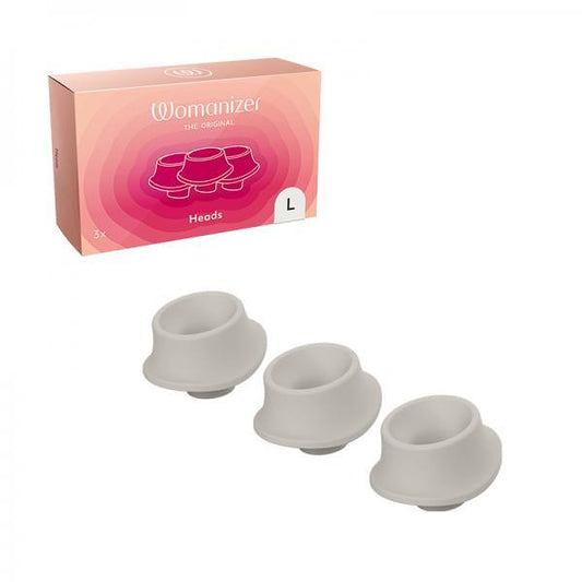 Type A Stimulation Heads x Warm Gray - Large - 3ct - Womanizer - Vibe Delux LLC - vibedelux.com